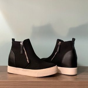 Steve Madden Black Zip-Up High Tops